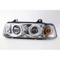 BMW E36 Chrome Projector Headlamp w Ring